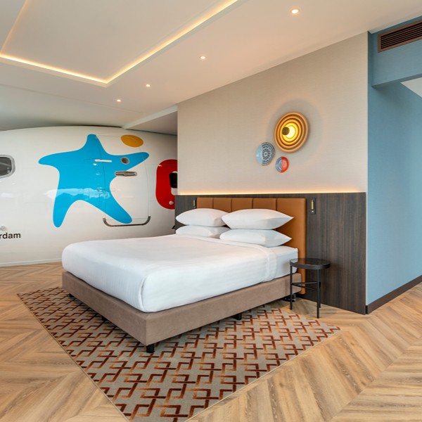 Hotelkamer vliegtuig